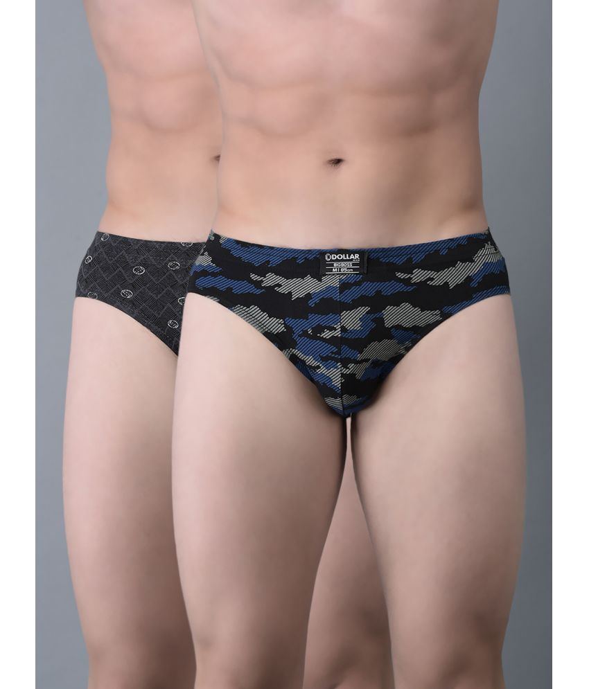     			Pack of 2 Dollar Bigboss Assorted Printed Cotton Blend Men Brief