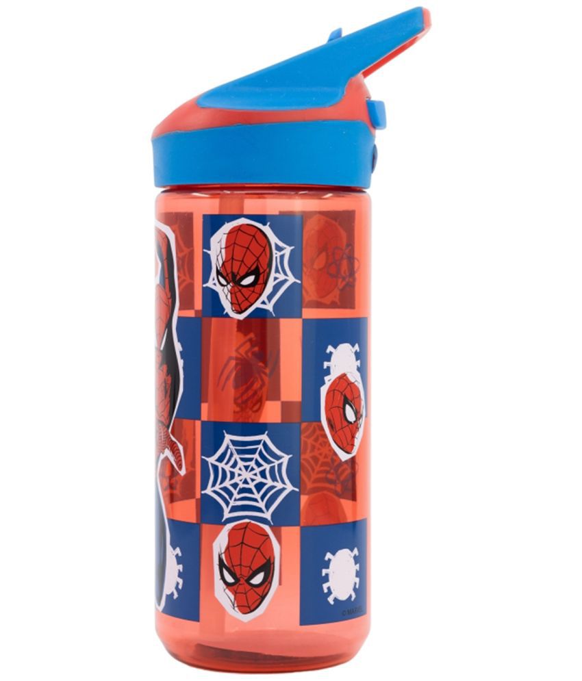     			Gluman Disney Spiderman Slurpy Water Bottle for Kids with Flip-Top Closure - 620ml