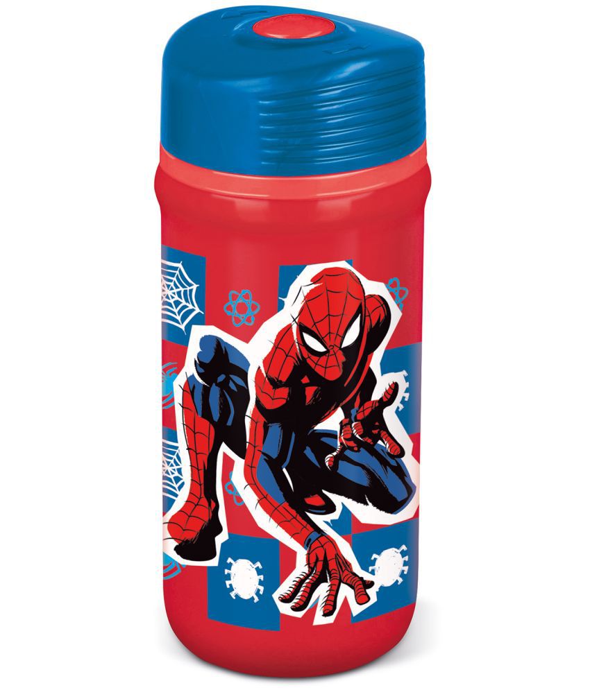     			Gluman Disney Spiderman Twisty Water Bottle for Kids with Flip-Top Closure - 390ml