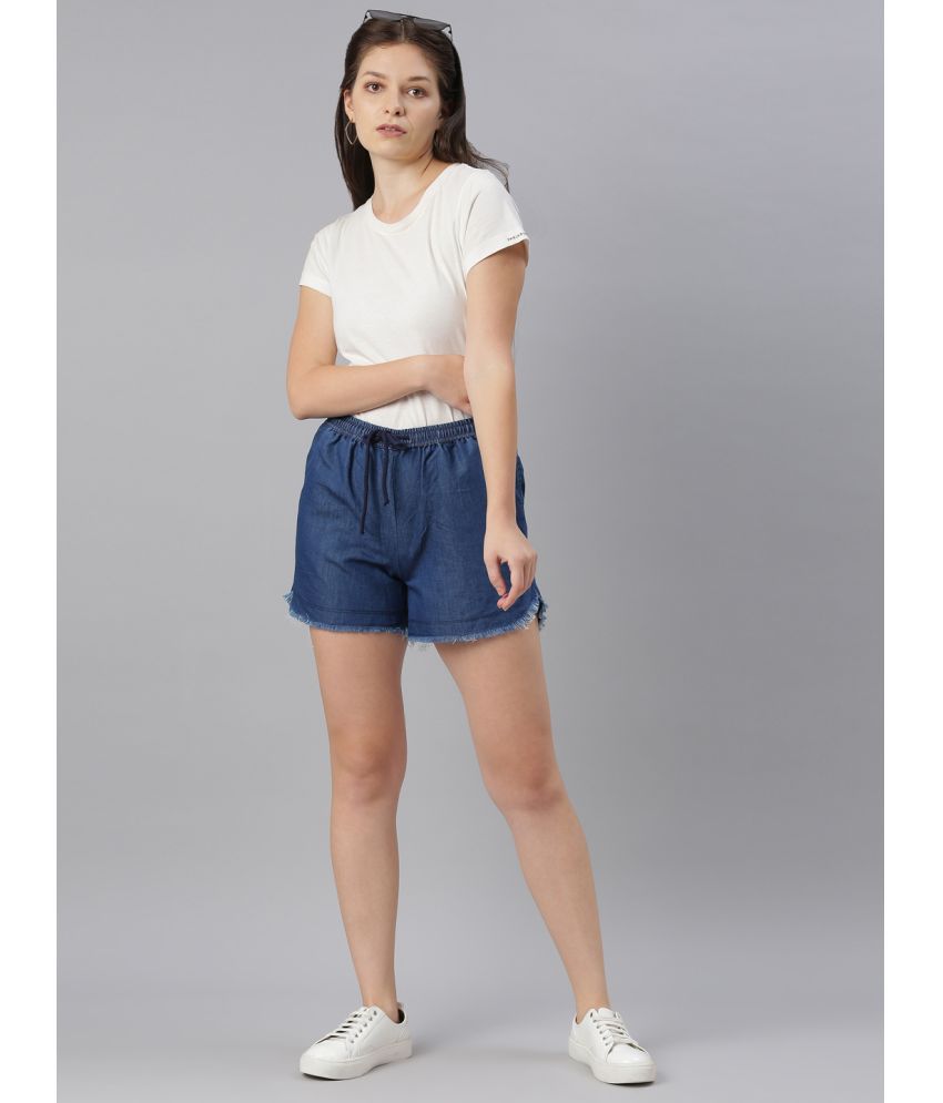     			Zheia Denim Hot Pants - Navy Pack of 10 & more