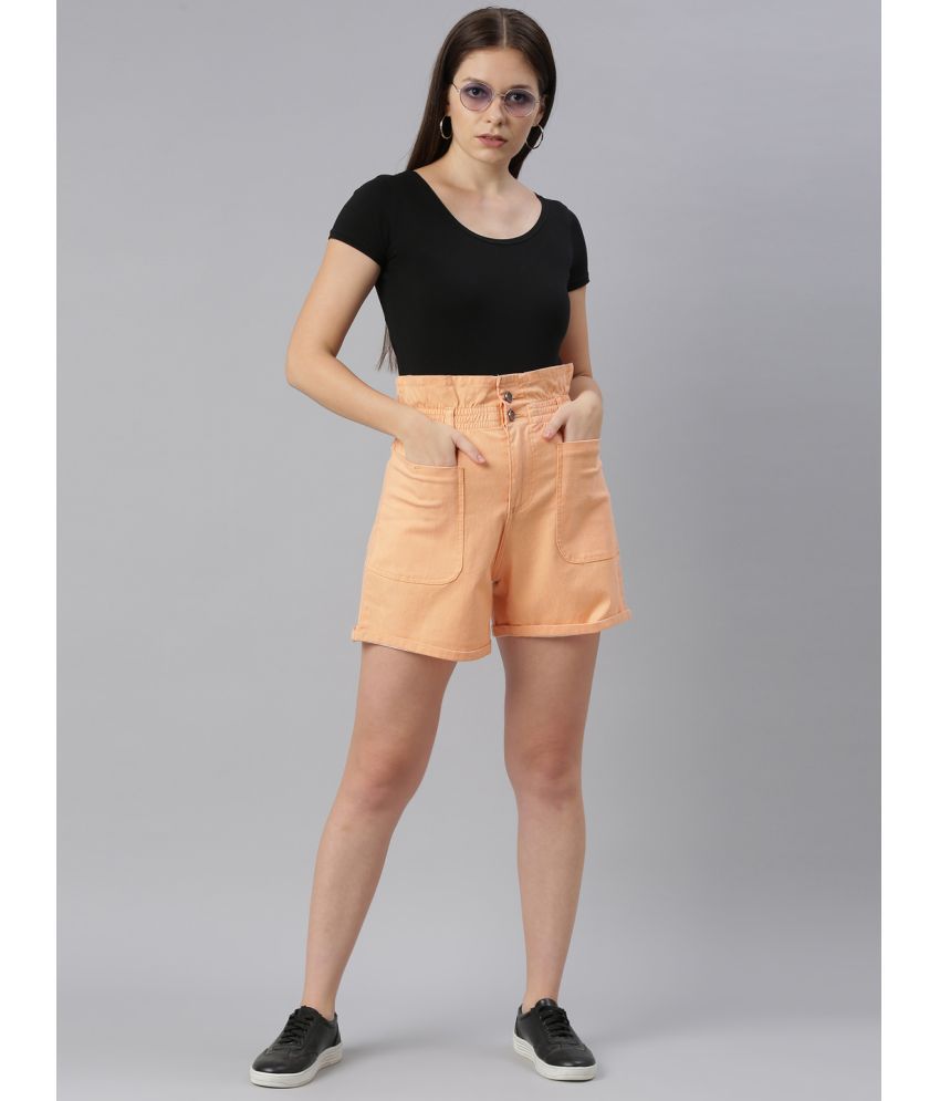     			Zheia Denim Hot Pants - Orange Pack of 10 & more