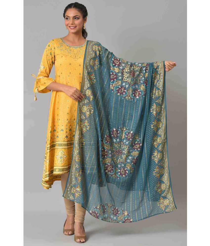     			Aurelia Blue Chiffon Women's Dupatta - ( Pack of 1 )