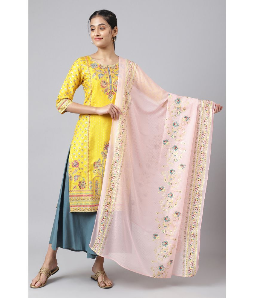     			Aurelia Pink Chiffon Women's Dupatta - ( Pack of 1 )