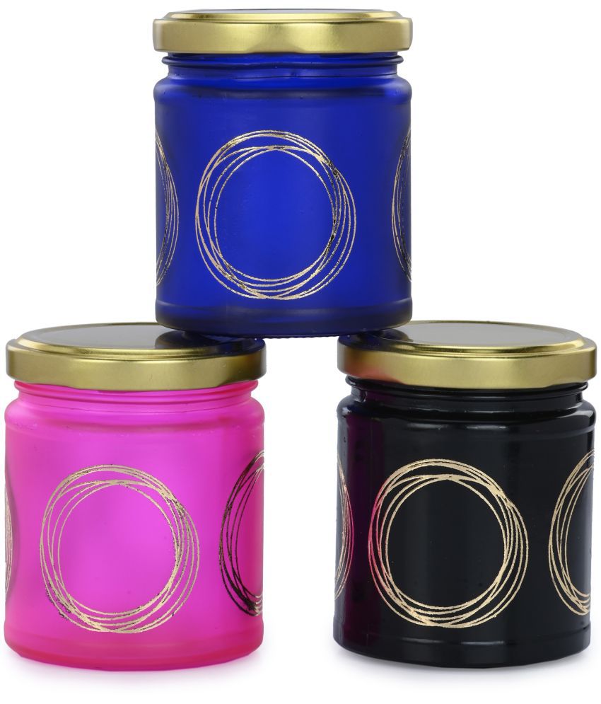     			AFAST Glass Container Glass Multicolor Utility Container ( Set of 3 )