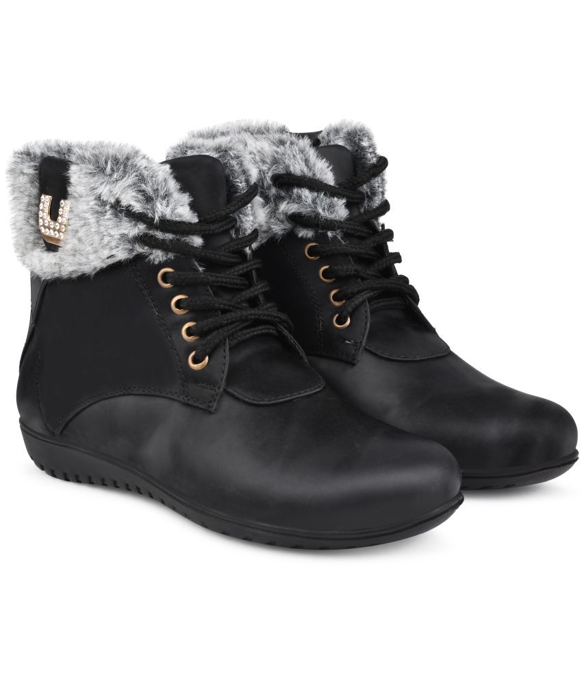     			Dollphin Black Women's Ankle Length Boots