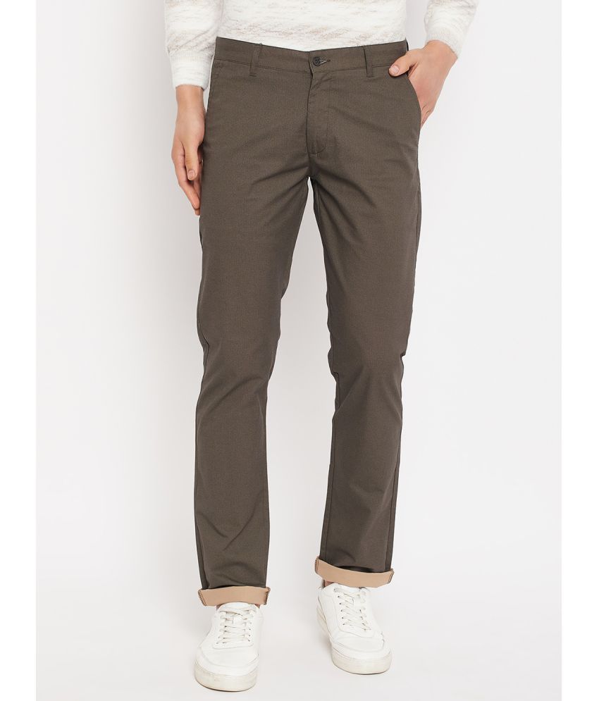     			Duke Slim Flat Men's Chinos - Brown ( Pack of 1 )