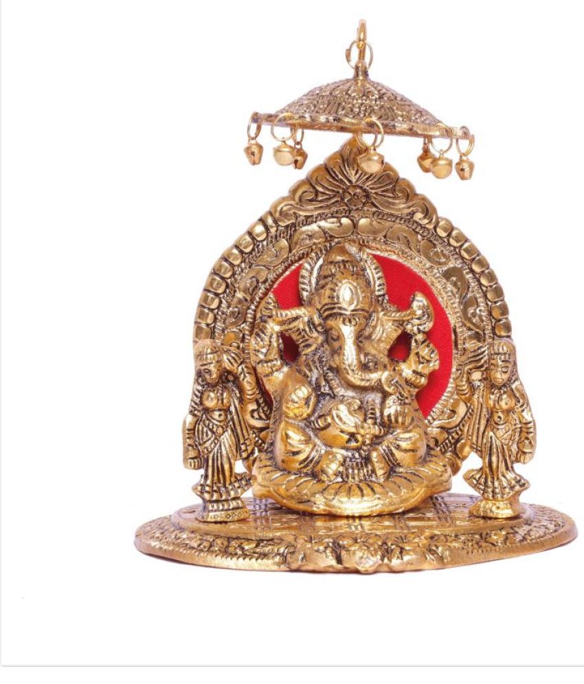     			KridayKraft Aluminium Lord Ganesha Idol ( 13 cm )