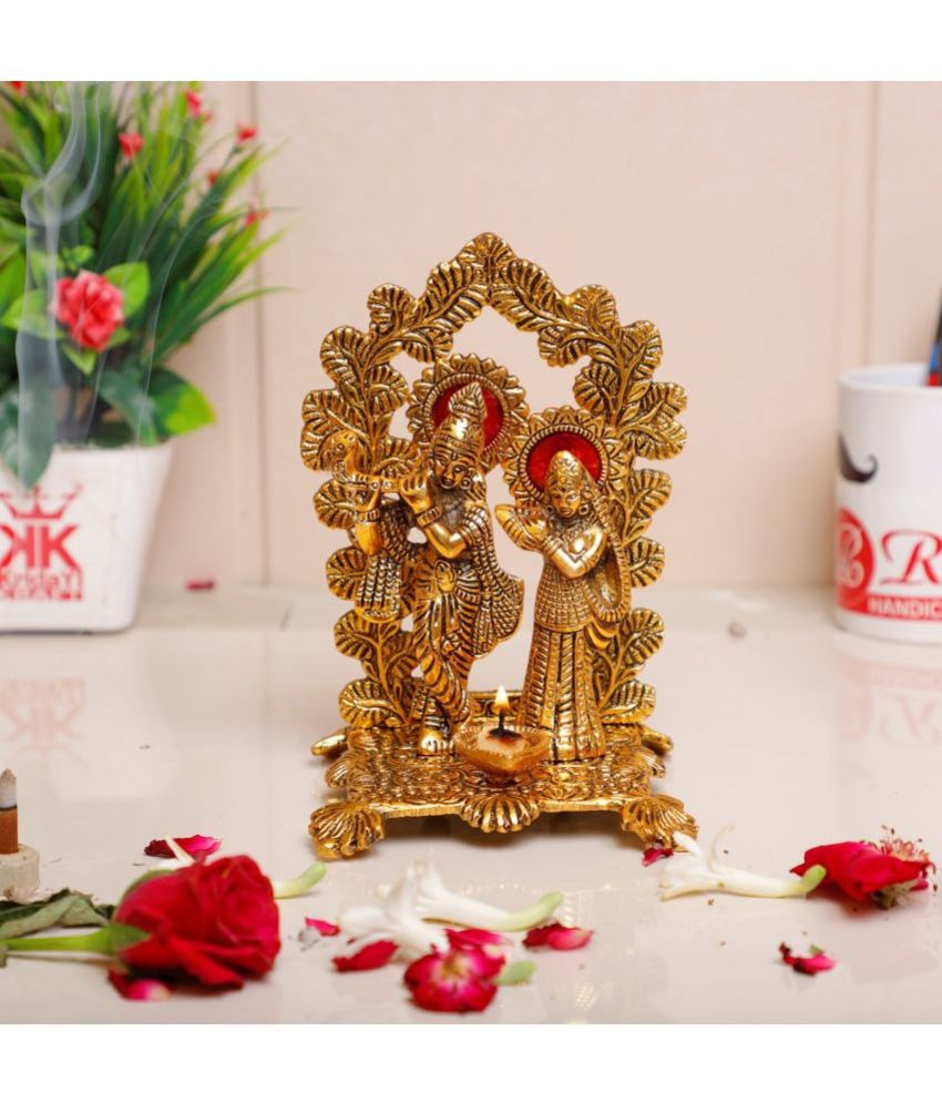     			KridayKraft Aluminium Radha Krishna Idol ( 18 cm )