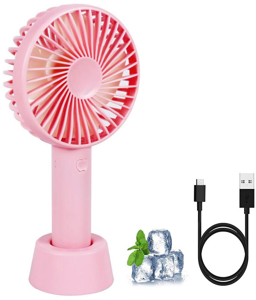     			Mini Hand Fan with USB charging  3 adjustable wind speeds ( Multicolor ).