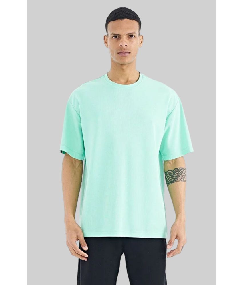     			PP Kurtis Cotton Blend Oversized Fit Solid Half Sleeves Men's T-Shirt - Mint Green ( Pack of 1 )