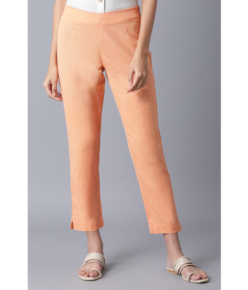     			W - Orange Cotton Blend Women's Straight Pant ( Pack of 1 )