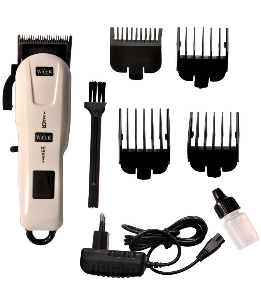     			WAER WA-9800 White Cordless Beard Trimmer With 60 minutes Runtime