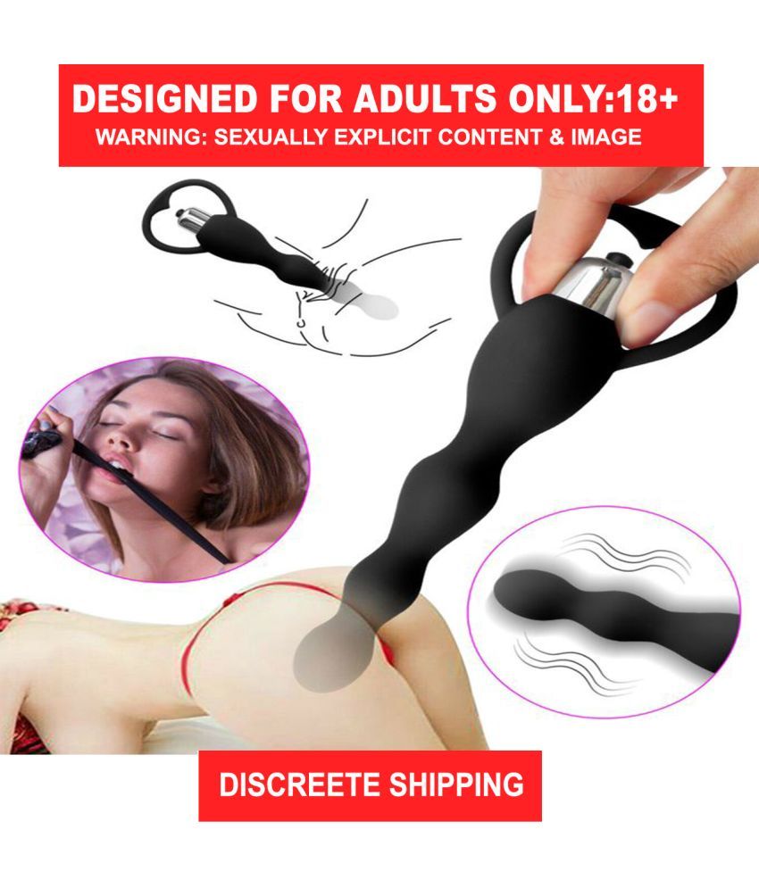     			Waterproof Anal Toys For Men Women Silicone Anal Plug Vibrating Long Anal Beads Prostate Massage Vibrator Butt Plug Massager (Multicolor) vibrating adult toys dick cock sexy products clitoris stimulator