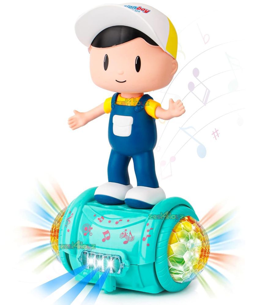     			Zest 4 Toyz Musical Toy Battery Operated 360 Degree Rotating Musical Dancing Boy 5D Light & Sound Toy with Bump & Go Action for Kids