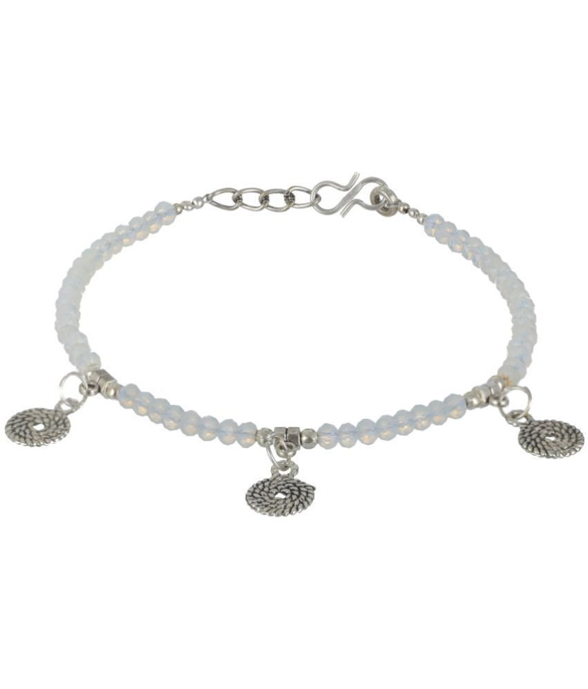     			AATMANA Silver Anklets ( Pack of 2 )