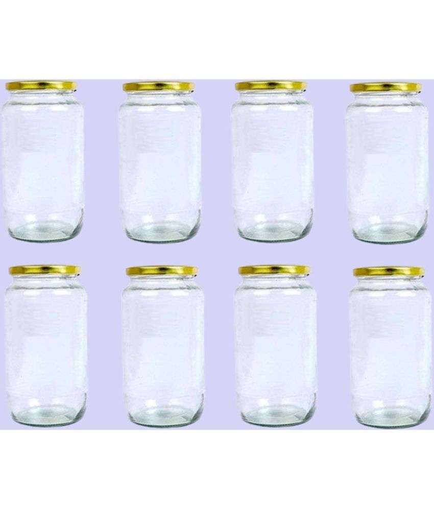     			AFAST Glass Container Glass Transparent Utility Container ( Set of 8 )