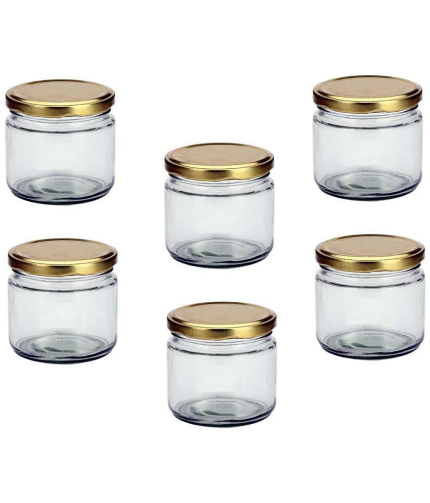     			AFAST Glass Container Glass Transparent Spice Container ( Set of 6 )