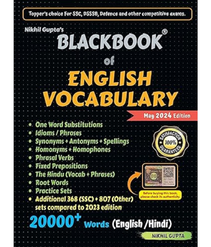     			BlackBook of English Vocabulary May 2024 by Nikhil Gupta Paperback – 1 May 2024