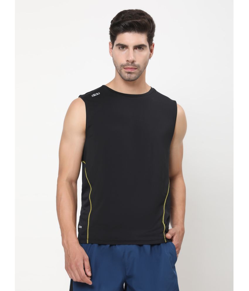     			Dida Sportswear Black Polyester Regular Fit Men's Tanks ( Pack of 1 )