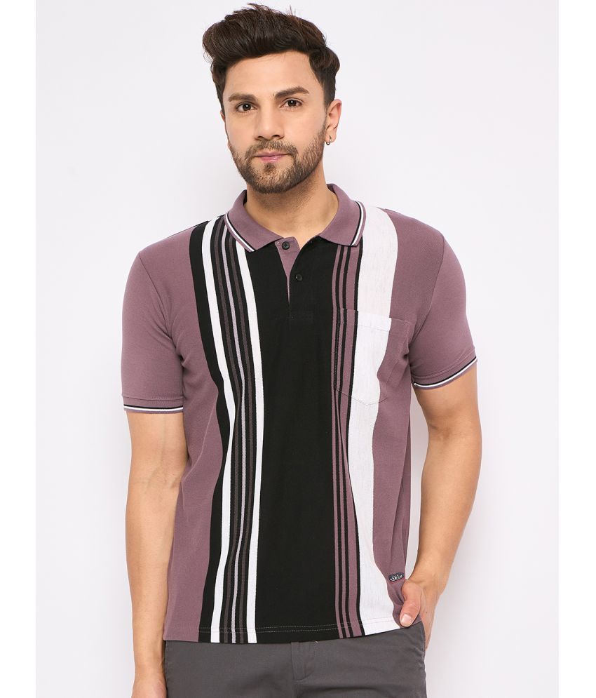     			Duke Cotton Blend Regular Fit Striped Half Sleeves Men's Polo T Shirt - Multicolor ( Pack of 1 )