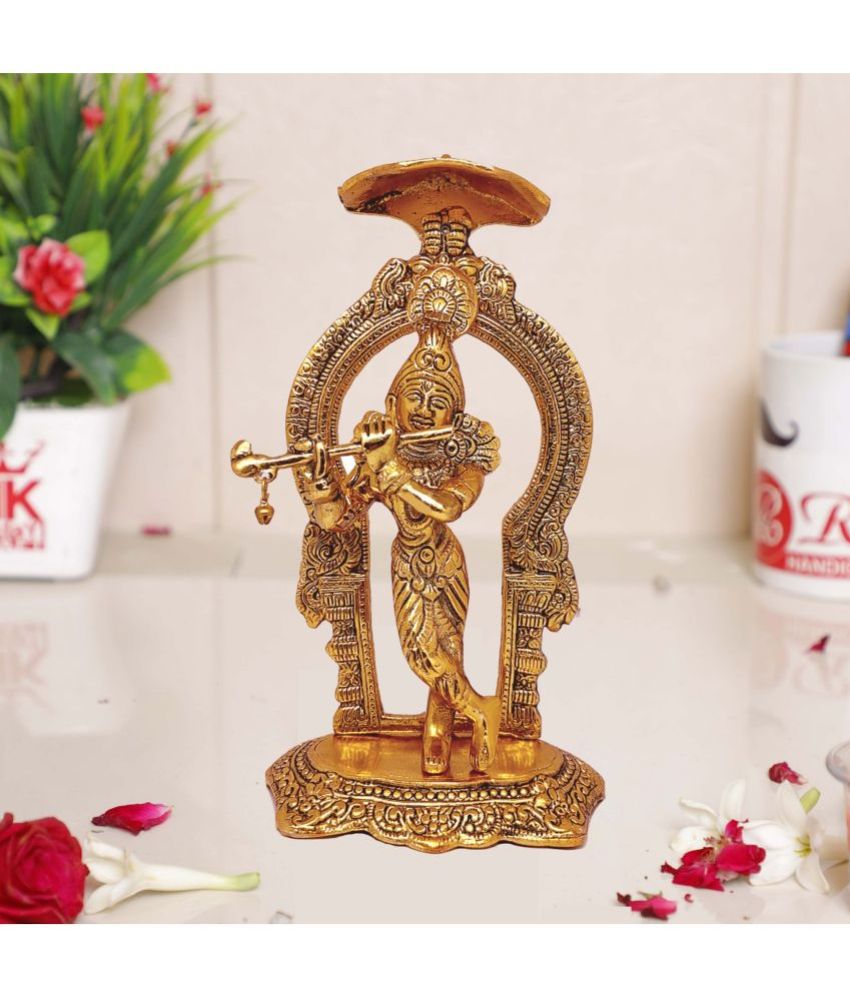    			KridayKraft Aluminium Lord Krishna Idol ( 24 cm )