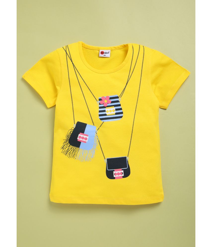     			Mars Infiniti Yellow Cotton Girls T-Shirt ( Pack of 1 )