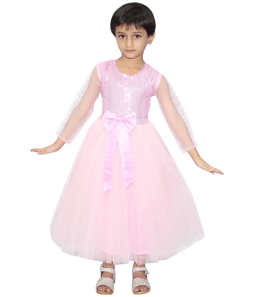     			Princess Long Gown For Girls, Fairy Tales Costume - Pink, 5-6 Years