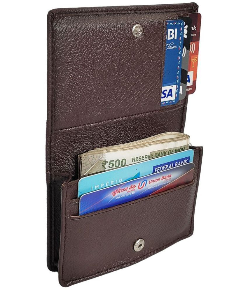     			RAGE GAZE Brown PU Men's Short Wallet ( Pack of 1 )
