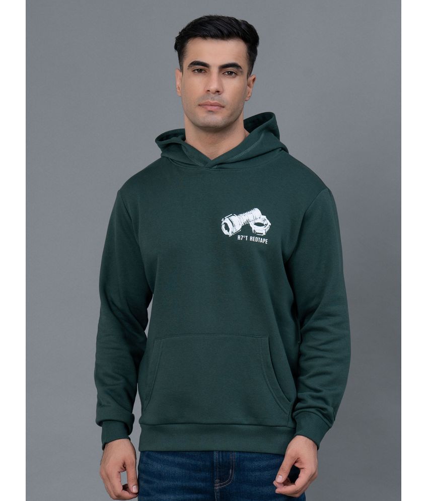     			Red Tape Cotton Blend Hooded Men's Sweatshirt - Green ( Pack of 1 )