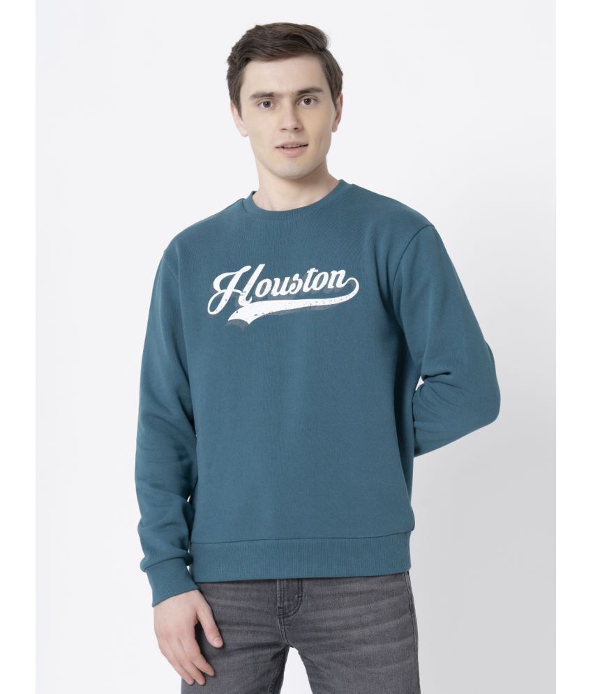    			Red Tape Cotton Blend Round Neck Men's Sweatshirt - Turquoise ( Pack of 1 )