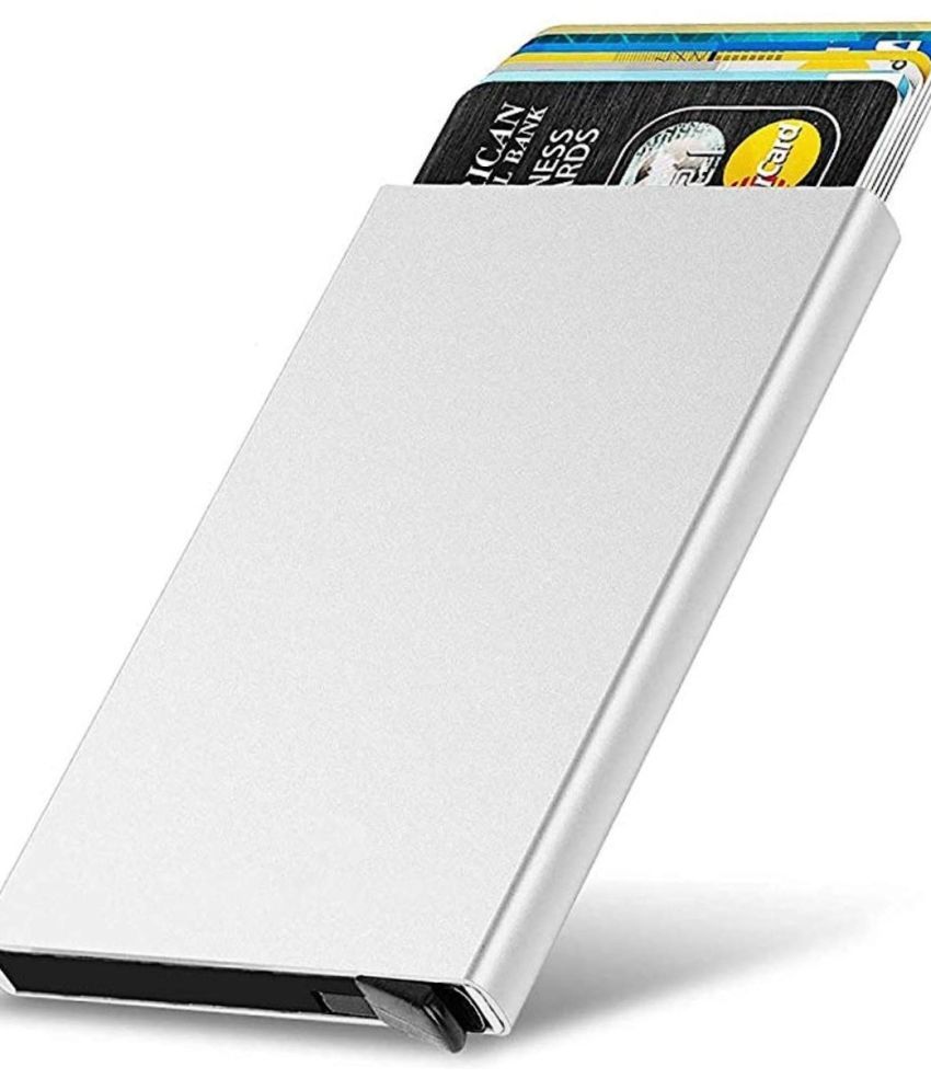     			STC IMPORTED CREATION Silver Metallic Men's RFID Wallet ( Pack of 1 )