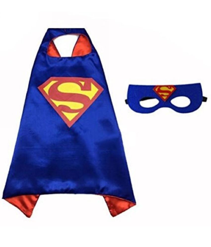     			Superhero Robe Cloak For Boys/ Supermen Robe with Eyepatch For 3-12 Years