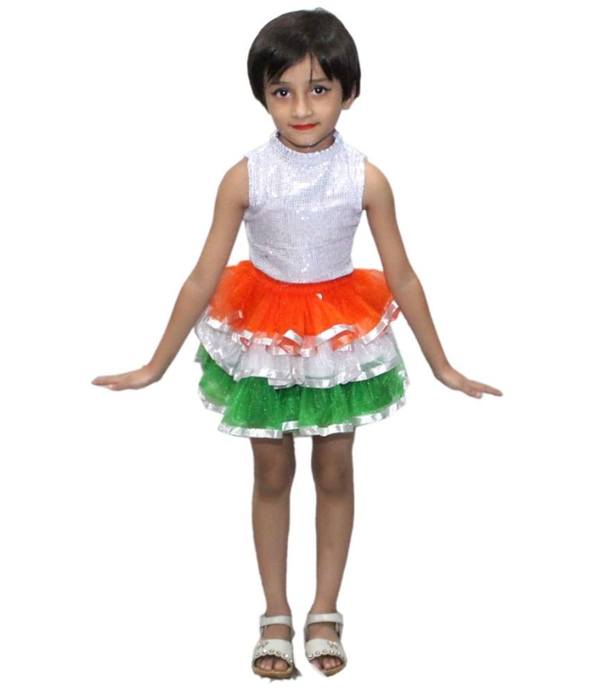     			Tu Tu Skirt for Girls, Western Dance Dress (Skirt with Wings), 3-4 Years