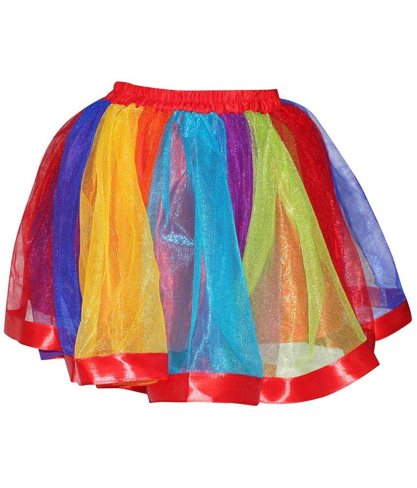     			Tu Tu Skirt for Girls, Western Dance Dress (Only Skirt)- Multicolor, 5-6 Years