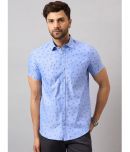 Club York Cotton Blend Regular Fit Printed Half Sleeves Men's Casual Shirt - Blue ( Pack of 1 )