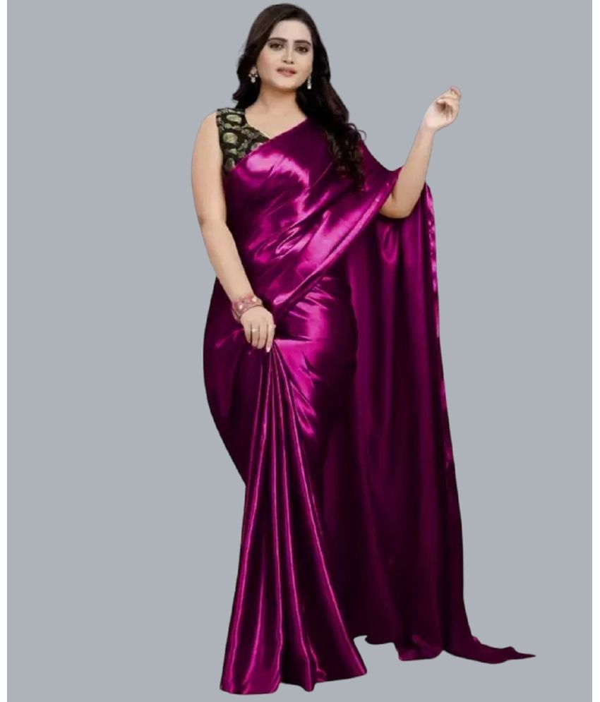     			A TO Z CART Banarasi Silk Embellished Saree With Blouse Piece - Rani ( Pack of 1 )