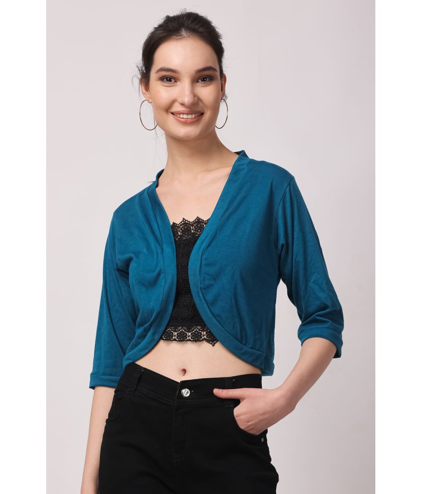     			Affair Cotton Women's Shrugs - Green ( Single )