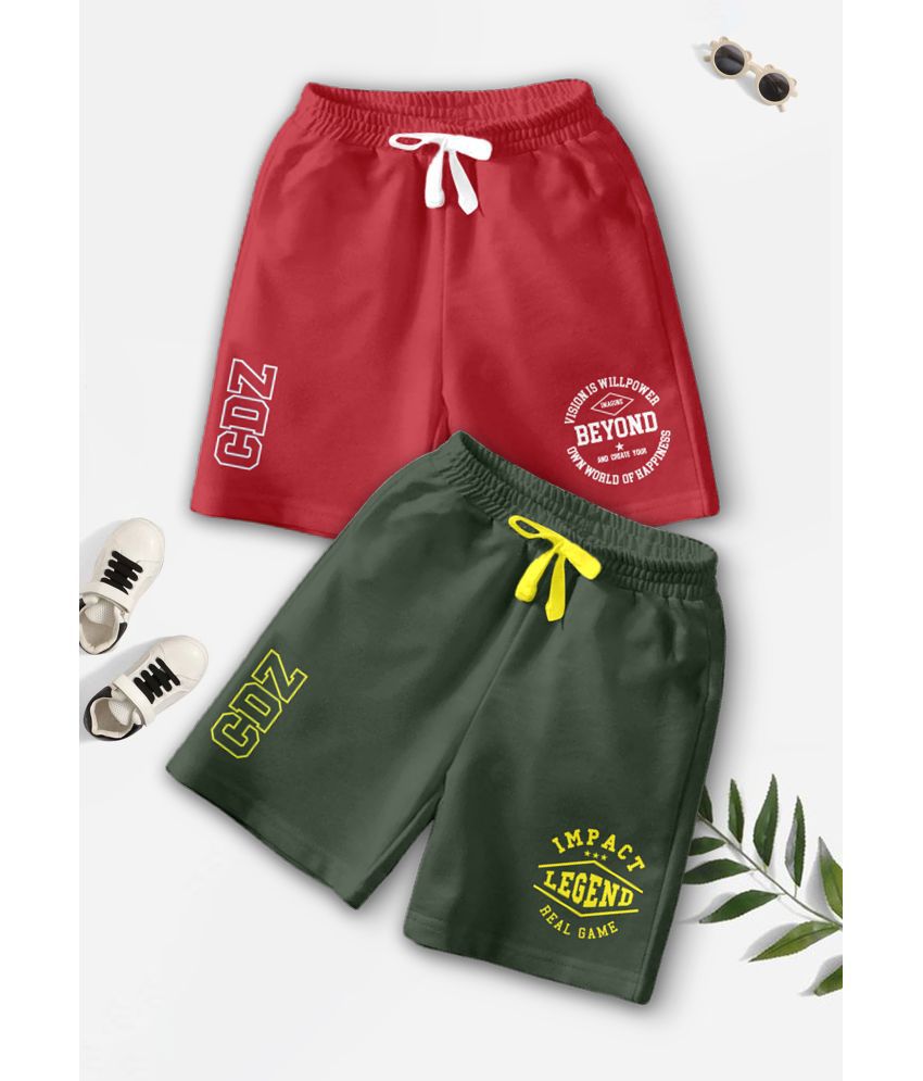     			CODEZ - Multicolor Cotton Blend Boys Shorts ( Pack of 2 )