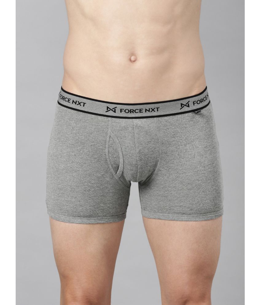     			Force NXT Grey Cotton Men's Trunks ( Pack of 1 )