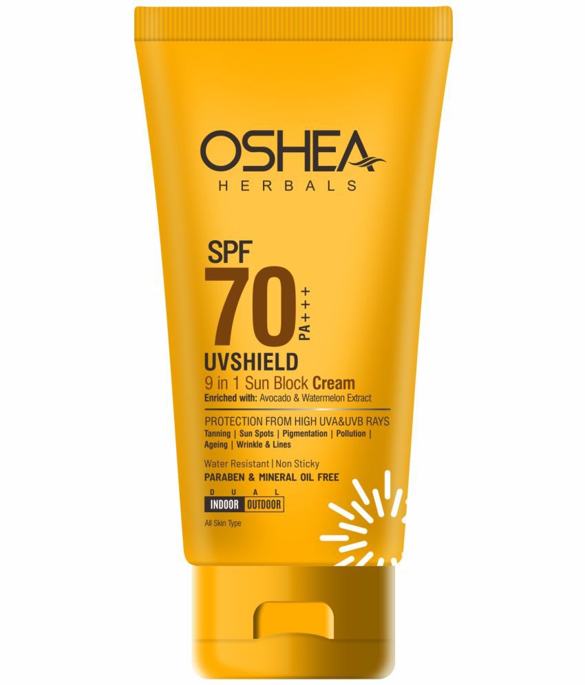     			Oshea Herbals UV Shield 9 In 1 Sun Block Cream SPF-70 PA+++60Grams