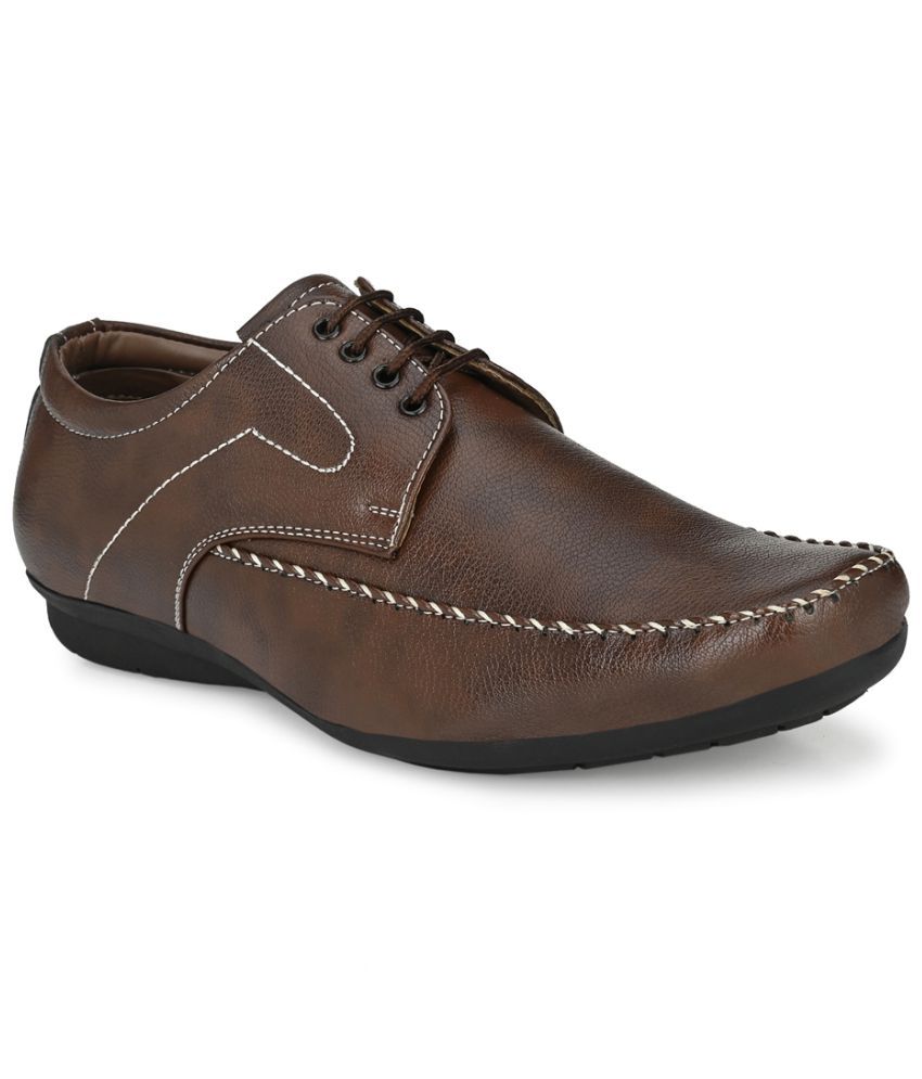    			RL Rocklin Men Brown Men's Derby Formal Shoes
