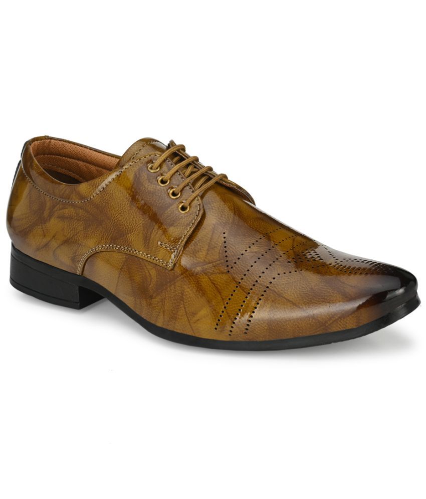     			RL Rocklin Men Tan Men's Derby Formal Shoes