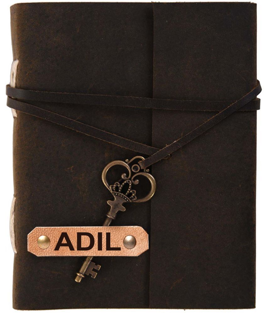     			Rjkart ADIL embossed Leather Cover Diary With Key Lock A5 Diary Unruled 200 Pages (Brown) - 120 GSM