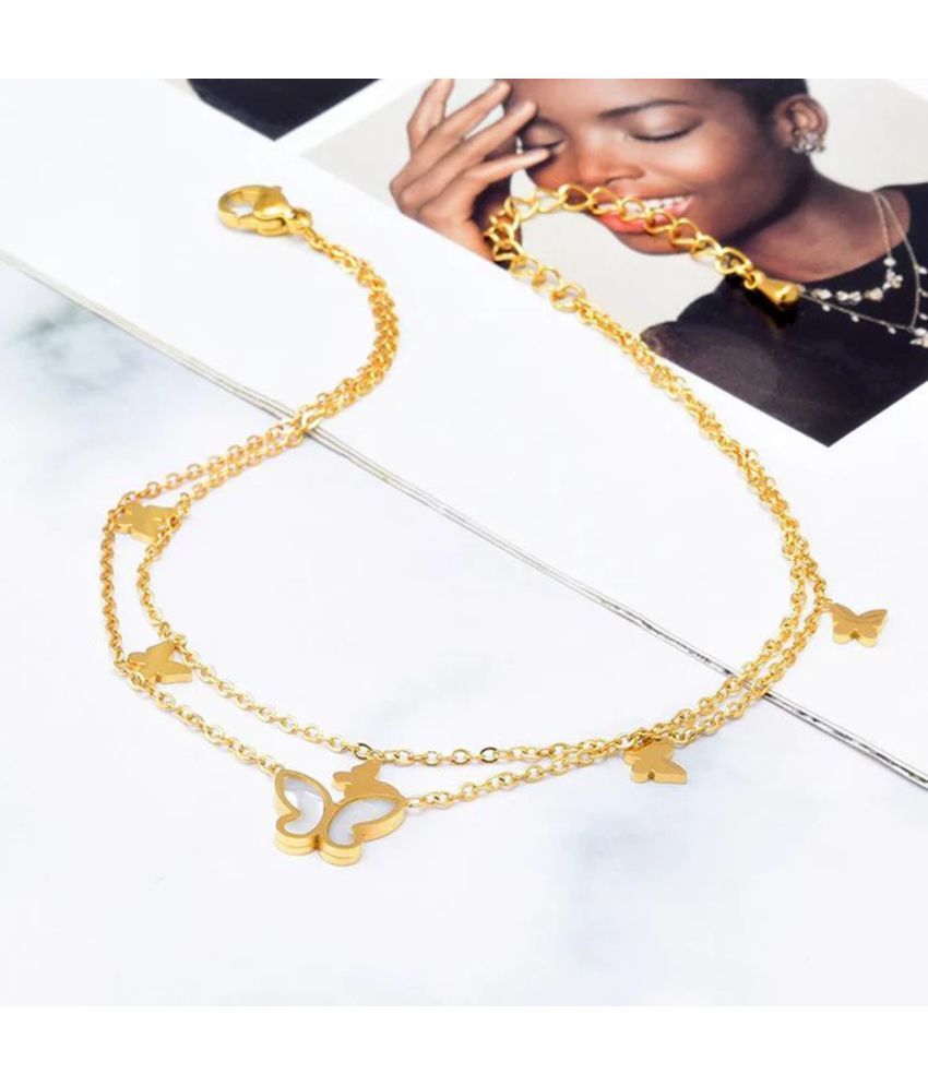     			Thrillz Gold Anklets ( Pack of 1 )