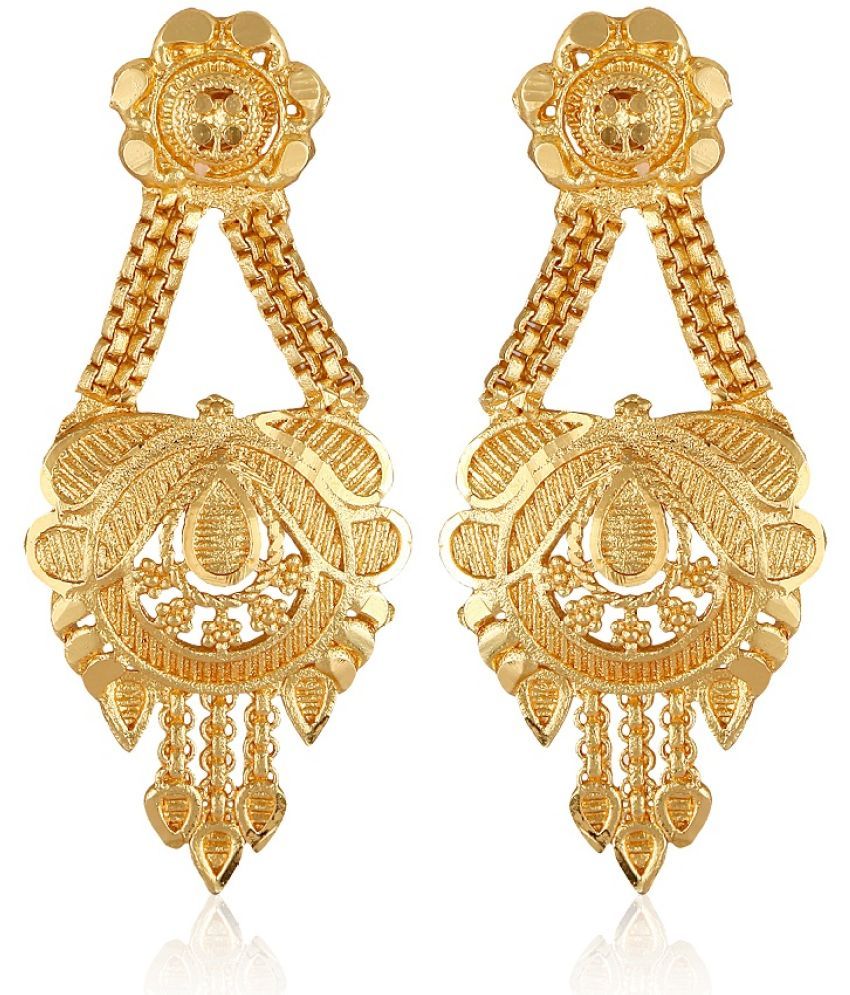     			Vighnaharta Golden Chandbalis Earrings ( Pack of 1 )