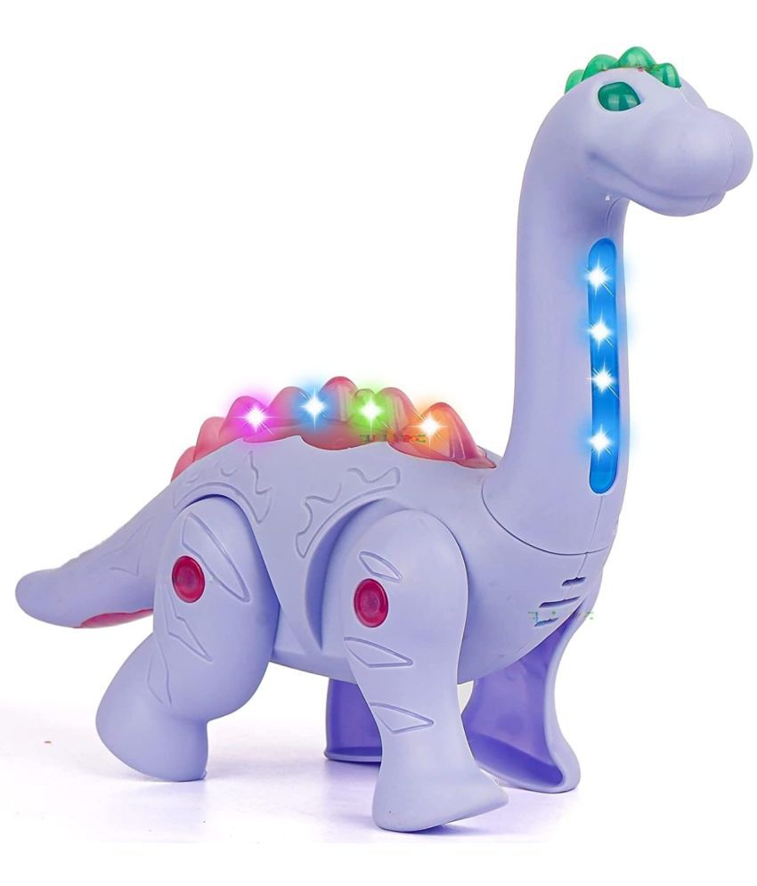     			Villy Cute Walking Pet Electric Dinosaur Toy with LED Light and Sound (Pack of 1) (Multicolor)