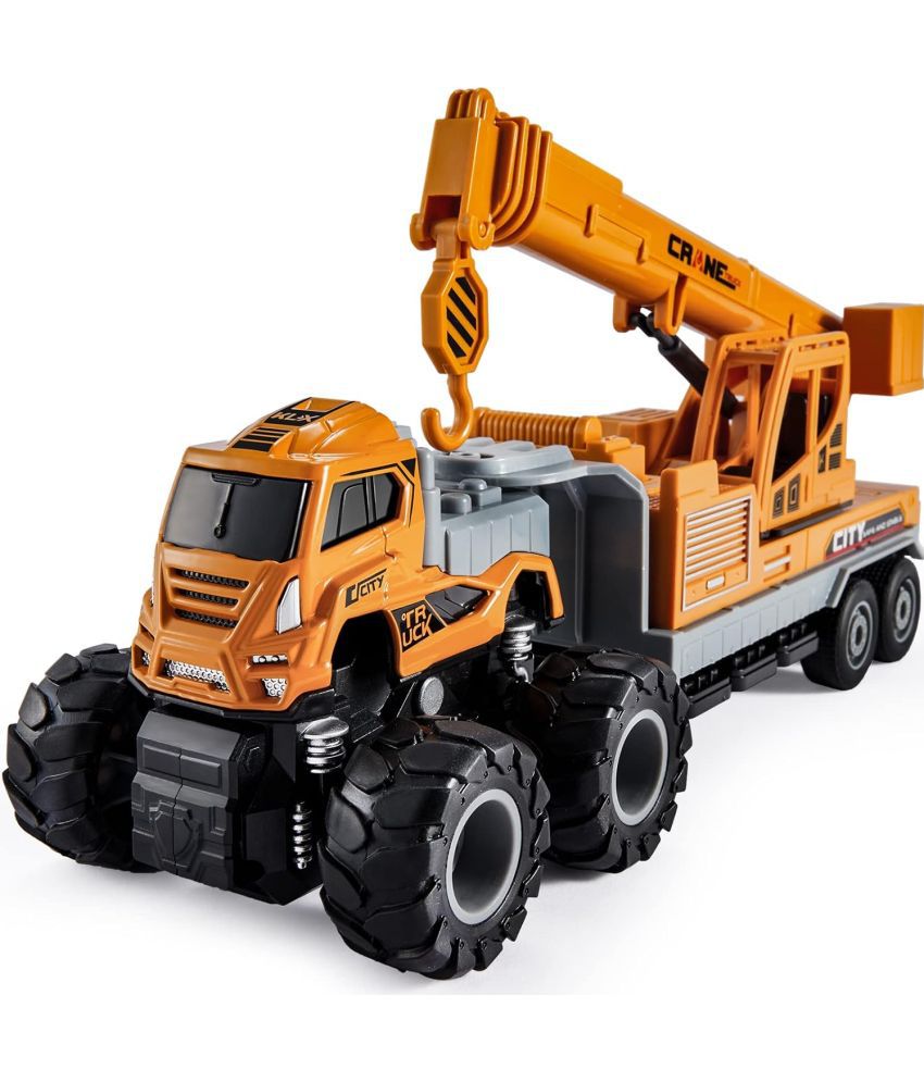     			sevriza  Friction Powered Lifting Crane Toy Movable Wheel Support Construction Vehicles  (Multicolor, Pack of: 1)