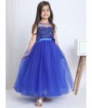 Toy Balloon Kids Net Gown For Girls ( Pack of 1 , Blue )