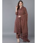 Vaamsi Rayon Printed Kurti With Pants Women's Stitched Salwar Suit - Maroon ( Pack of 1 )