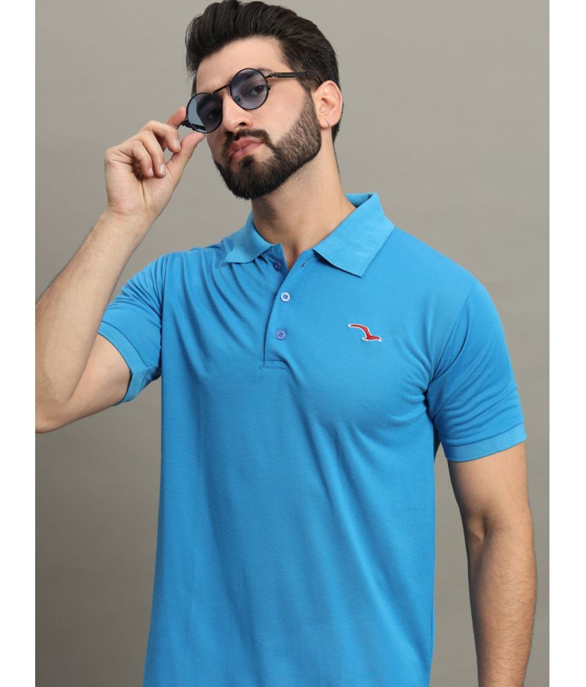     			GET GOLF Cotton Blend Regular Fit Solid Half Sleeves Men's Polo T Shirt - Turquoise ( Pack of 1 )
